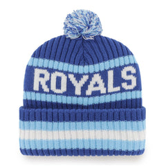 Kansas City Royals '47 Bering Cuffed Knit Hat with Pom - Royal Hats