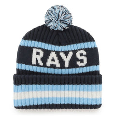 Tampa Bay Rays '47 Bering Cuffed Knit Hat with Pom - Navy Hats