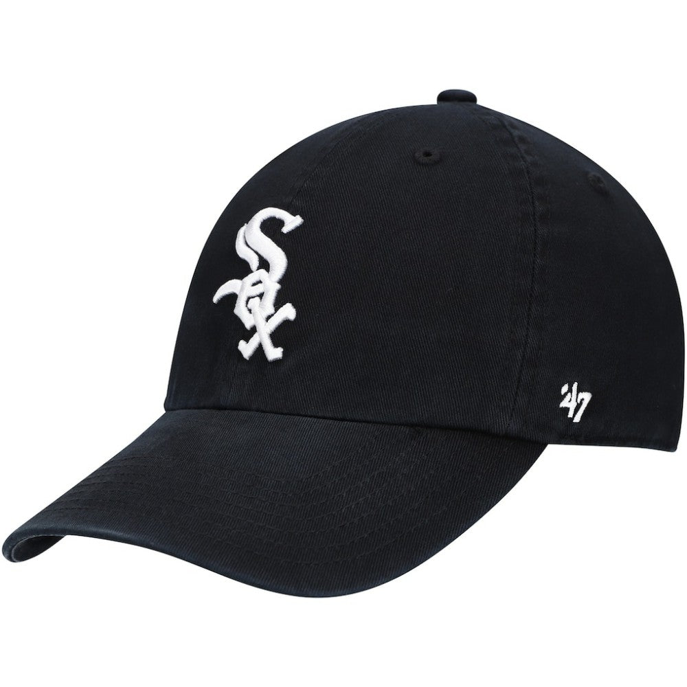 Chicago White Sox '47 Youth Team Logo Clean Up Adjustable Hat - Black Hats