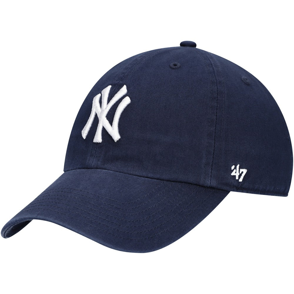 New York Yankees '47 Youth Team Logo Clean Up Adjustable Hat - Navy Hats