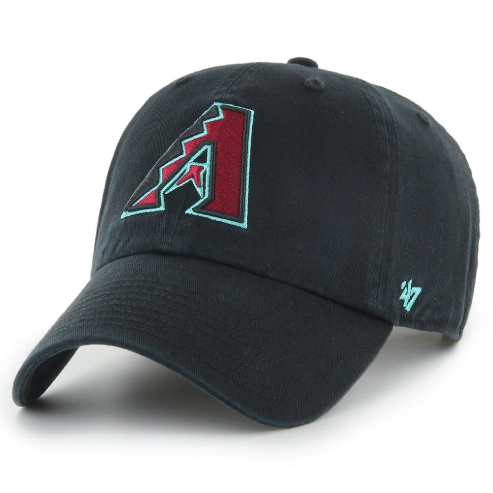 Arizona Diamondbacks '47 Youth Team Logo Clean Up Adjustable Hat - Black Hats