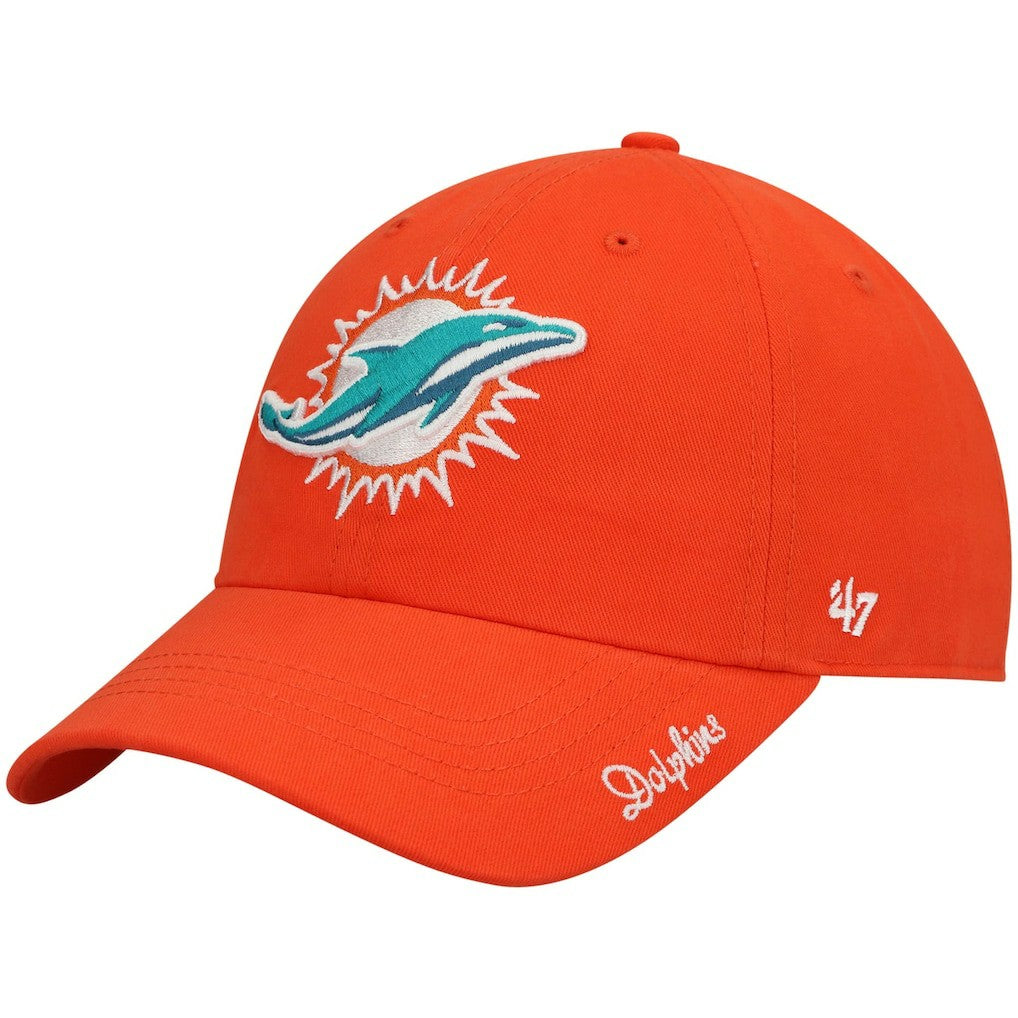 Miami Dolphins '47 Women's Miata Clean Up Secondary Logo Adjustable Hat Orange
