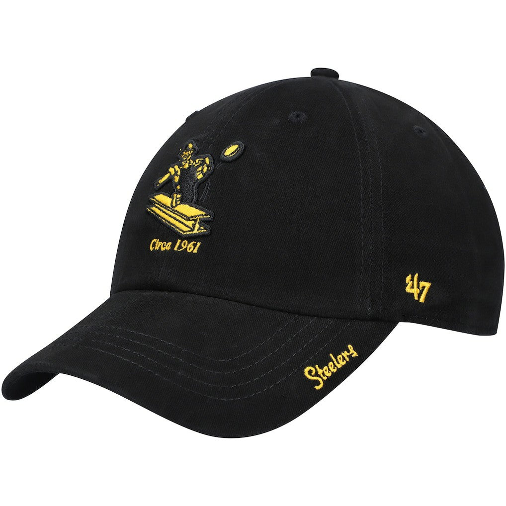 Pittsburgh Steelers '47 Women's Miata Clean Up Adjustable Hat Black