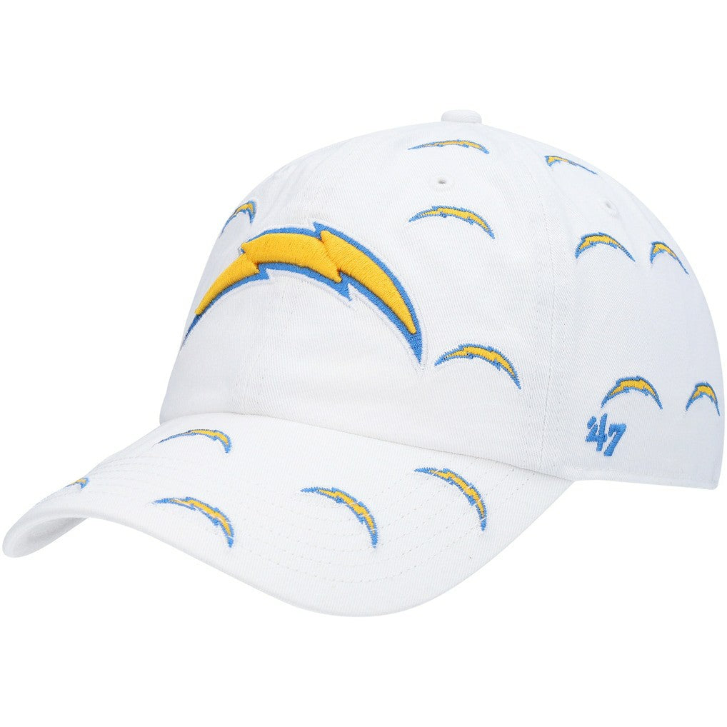 Los Angeles Chargers '47 Women's Team Confetti Clean Up Adjustable Hat White