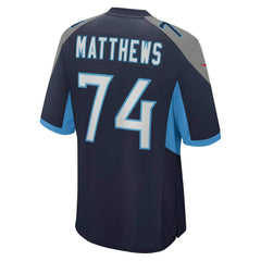 Bruce Matthews Tennessee Titans Retired Player Jersey Navy