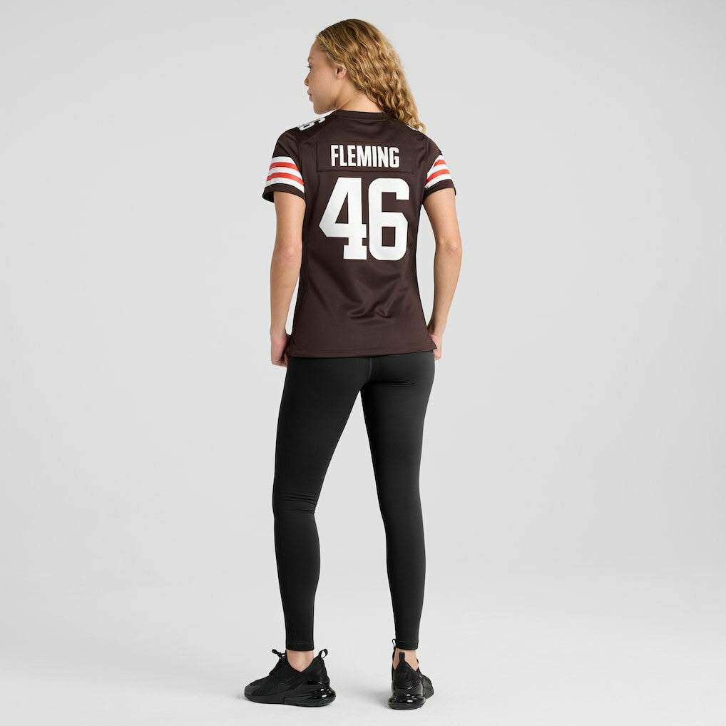 Don Fleming Cleveland Browns Women's Retired Player Jersey Brown