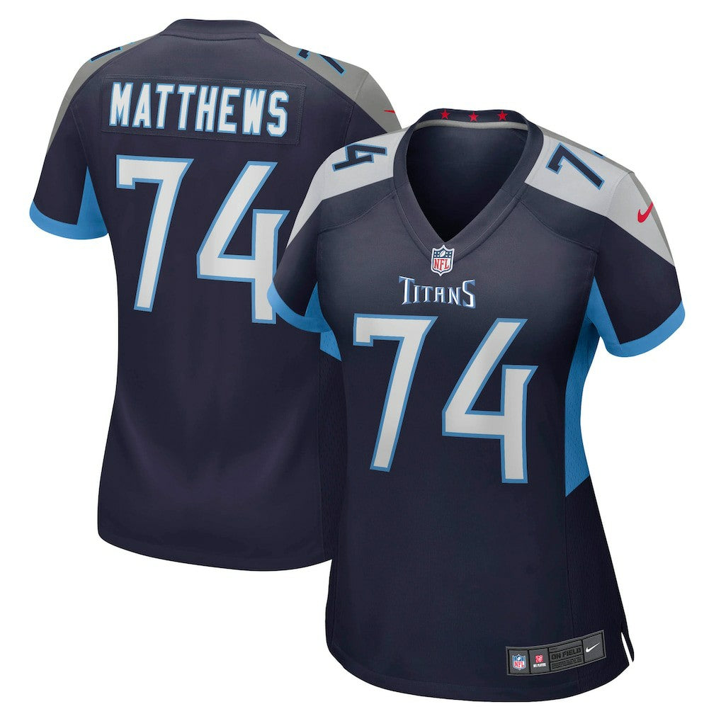 Bruce Matthews Tennessee Titans Women's Retired Player Jersey Navy