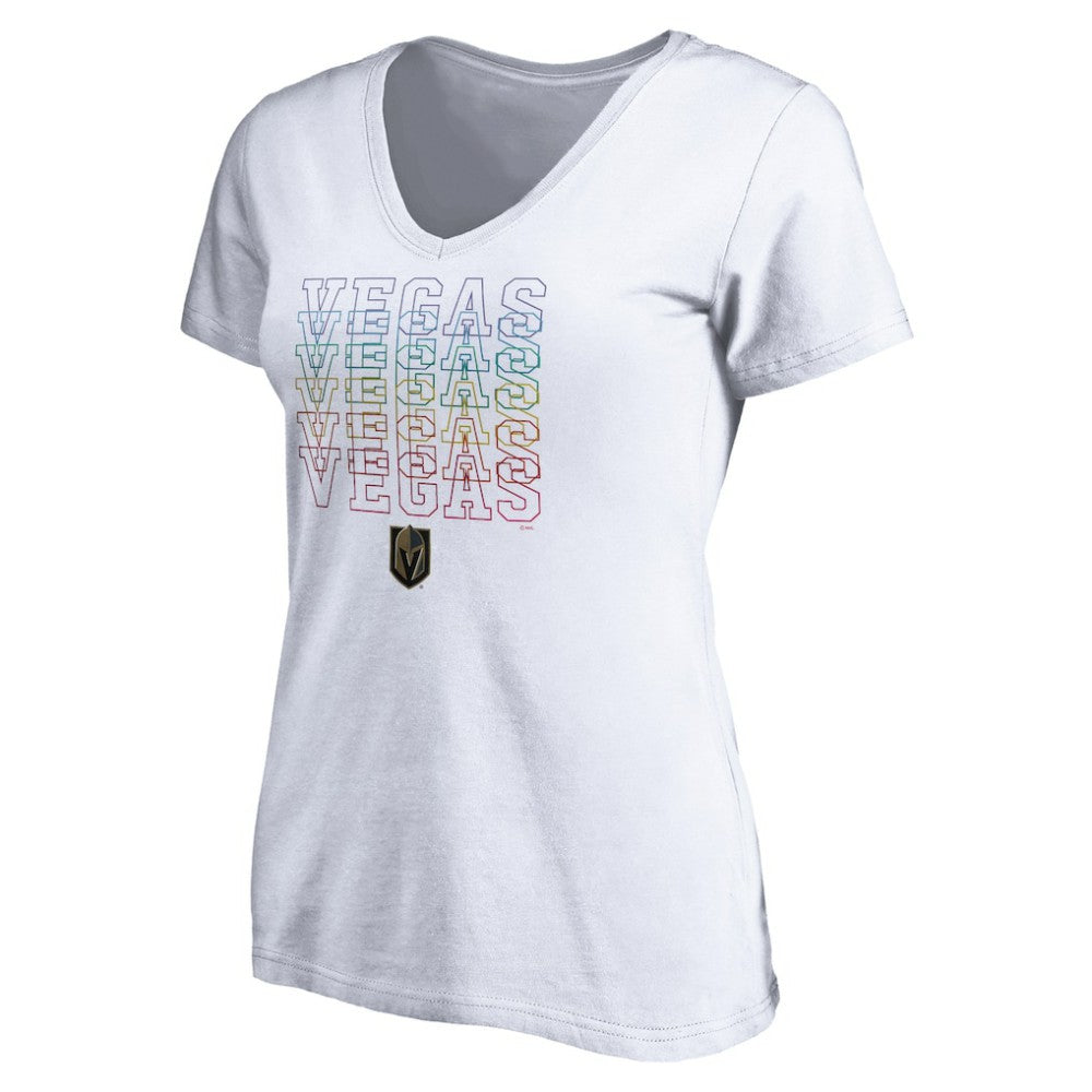 NHL Vegas Golden Knights Women's City Pride V-Neck T-Shirt - White