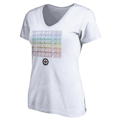 NHL Winnipeg Jets Women's City Pride V-Neck T-Shirt - White