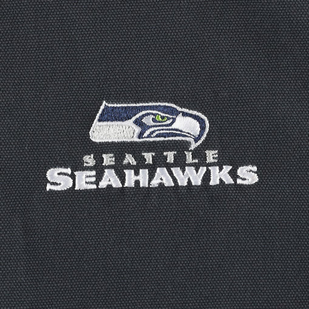 Seattle Seahawks Dunbrooke Big & Tall Dakota Canvas Hoodie Full-Zip Jacket Charcoal