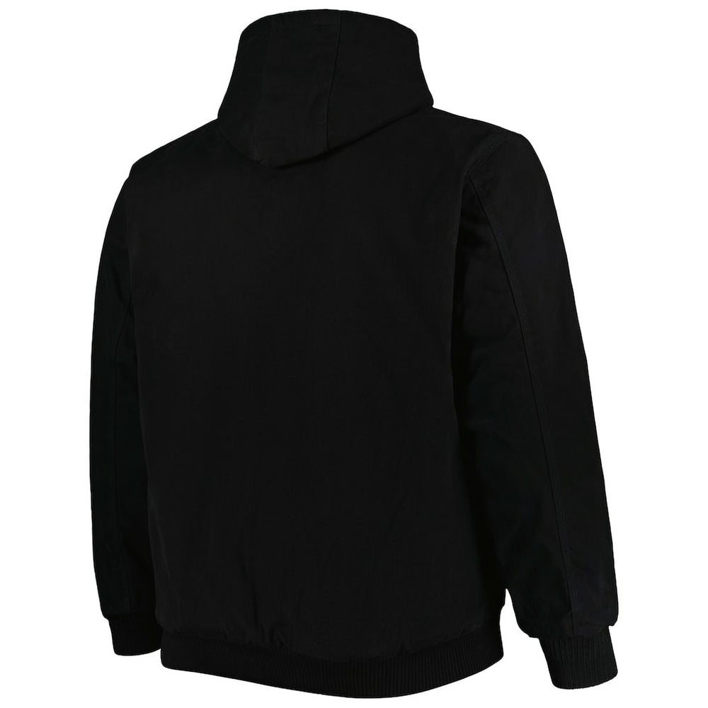 Cincinnati Bengals Dunbrooke Big & Tall Dakota Canvas Hoodie Full-Zip Jacket Black