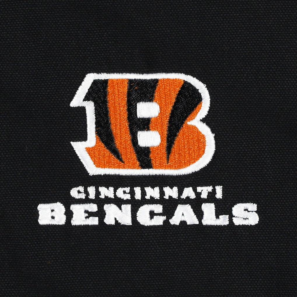 Cincinnati Bengals Dunbrooke Big & Tall Dakota Canvas Hoodie Full-Zip Jacket Black