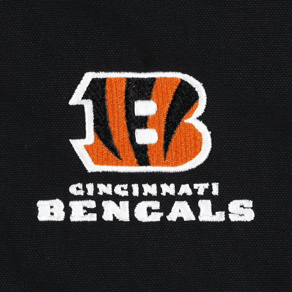Cincinnati Bengals Dunbrooke Big & Tall Dakota Canvas Hoodie Full-Zip Jacket Black