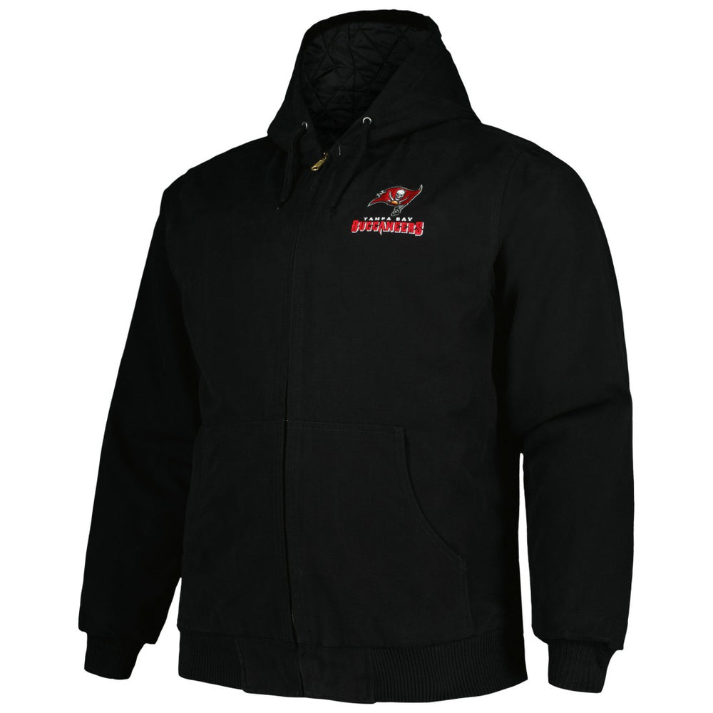 Tampa Bay Buccaneers Dunbrooke Big & Tall Dakota Canvas Hoodie Full-Zip Jacket Black