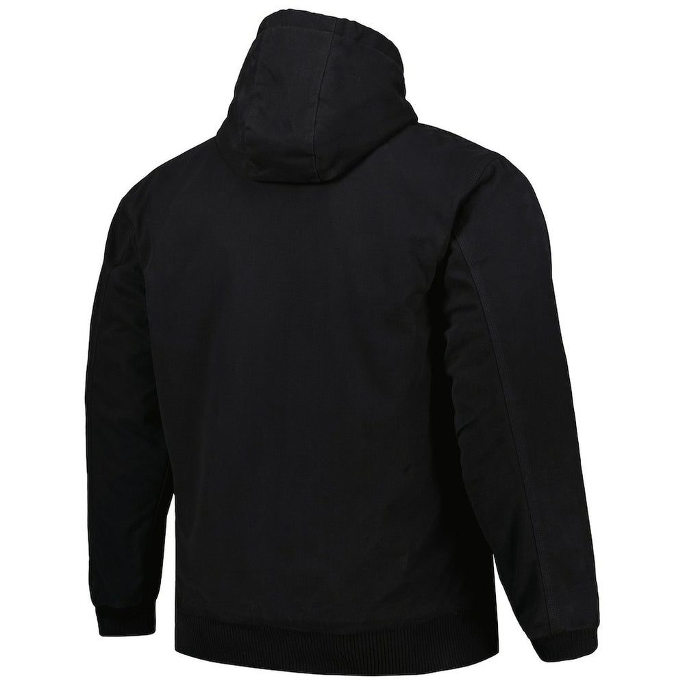 Las Vegas Raiders Dunbrooke Big & Tall Dakota Canvas Hoodie Full-Zip Jacket Black