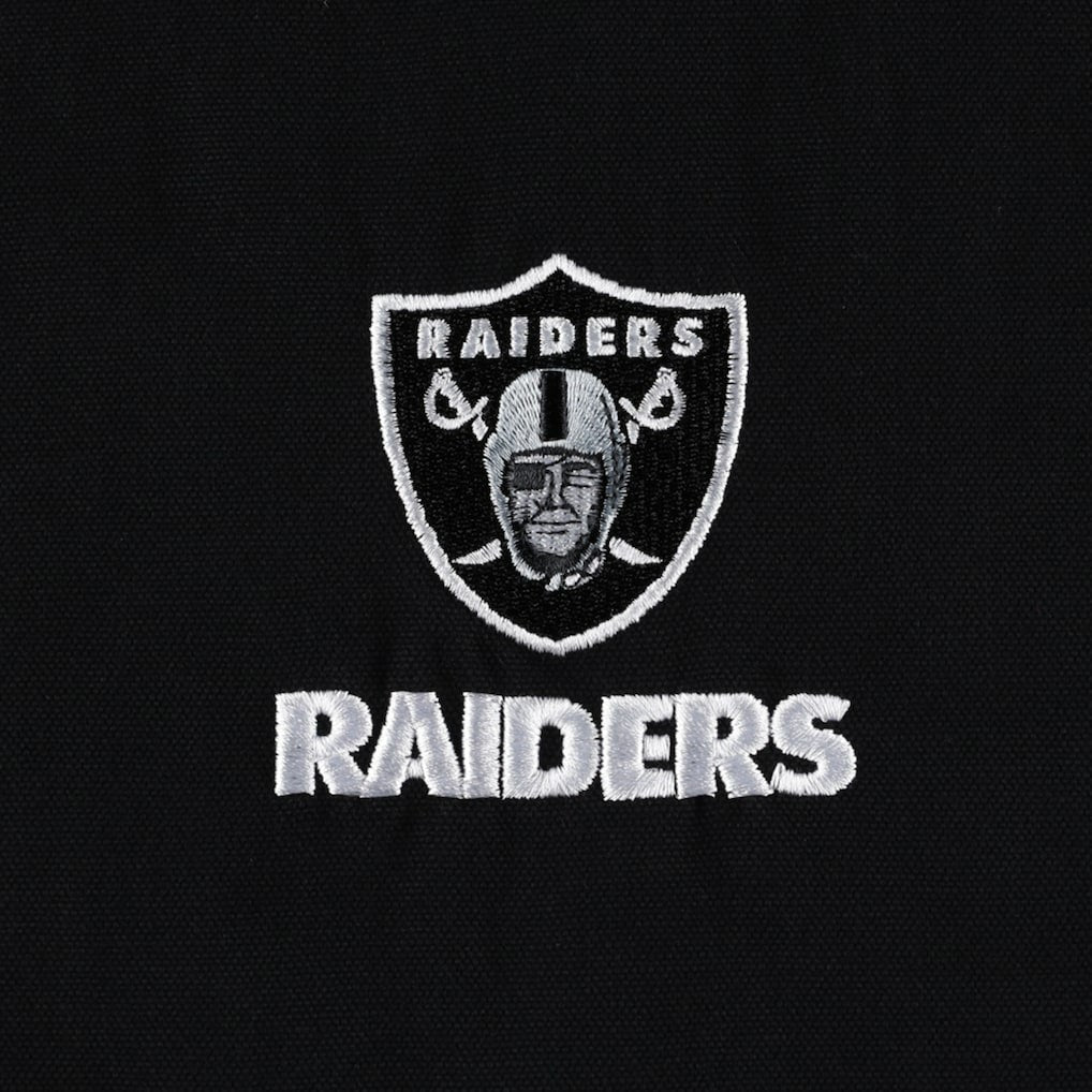 Las Vegas Raiders Dunbrooke Big & Tall Dakota Canvas Hoodie Full-Zip Jacket Black