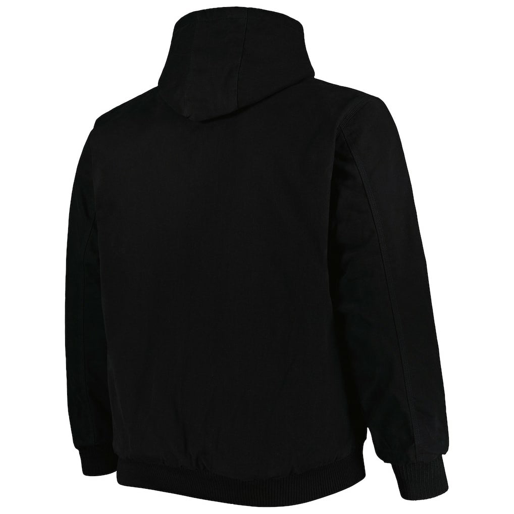 Minnesota Vikings Dunbrooke Big & Tall Dakota Canvas Hoodie Full-Zip Jacket Black