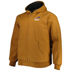 Buffalo Bills Dunbrooke Big & Tall Dakota Canvas Hoodie Full-Zip Jacket Tan