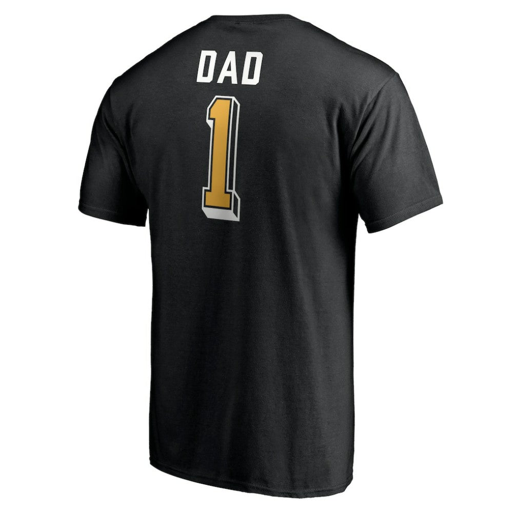 NHL Boston Bruins Number One Dad Logo T-Shirt - Black
