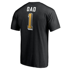 NHL Boston Bruins Number One Dad Logo T-Shirt - Black