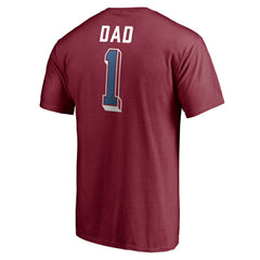 NHL Colorado Avalanche Number One Dad Logo T-Shirt - Garnet