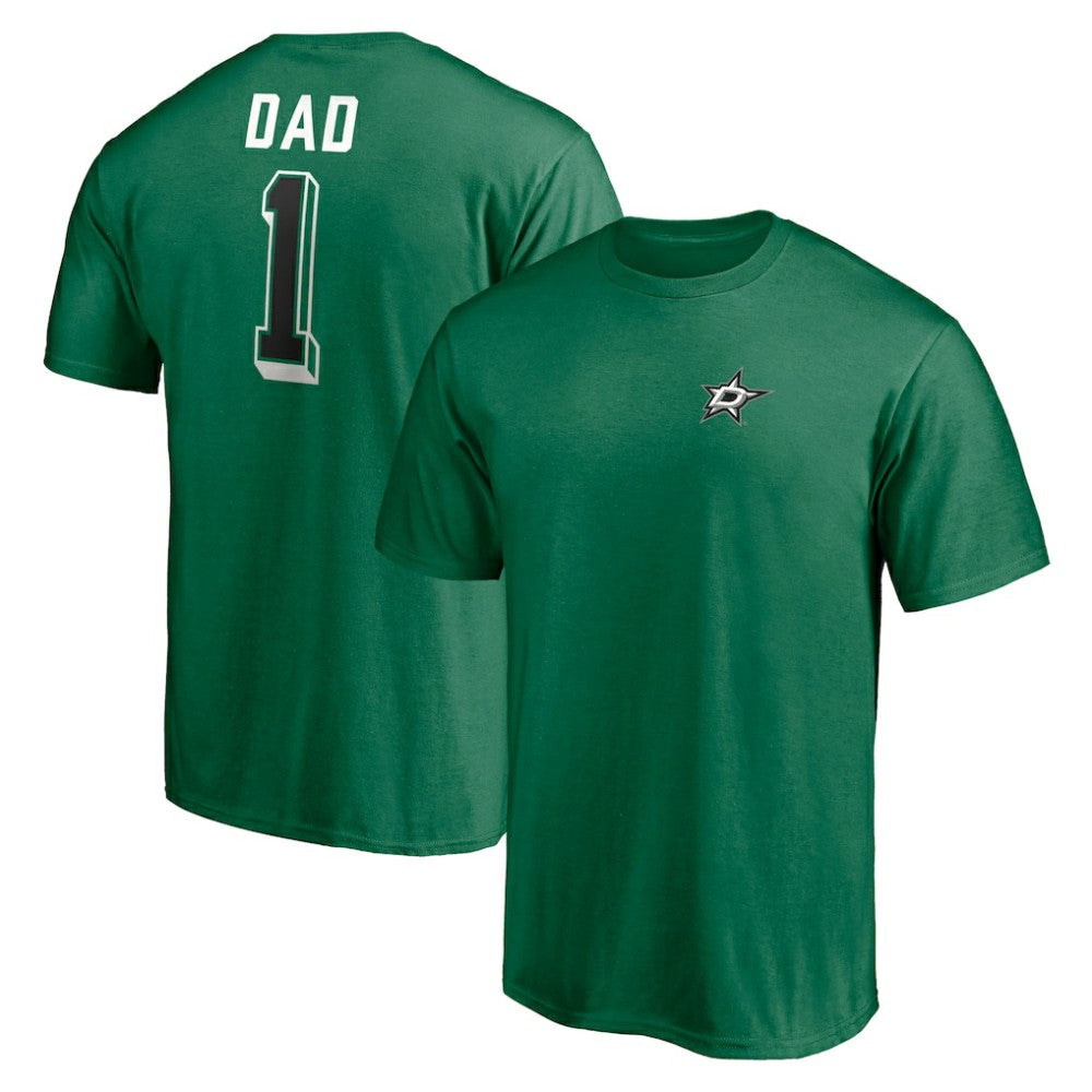 NHL Dallas Stars Number One Dad Logo T-Shirt - Green