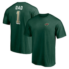 NHL Minnesota Wild Number One Dad Logo T-Shirt - Green