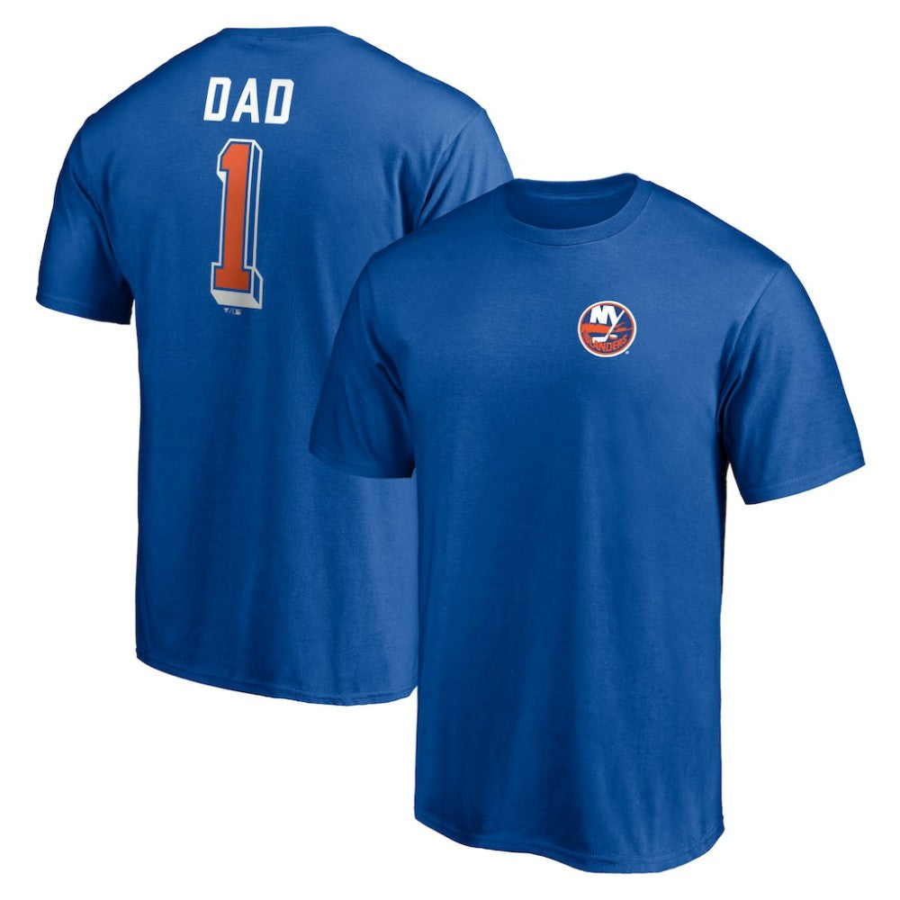 NHL New York Islanders Number One Dad Logo T-Shirt - Royal
