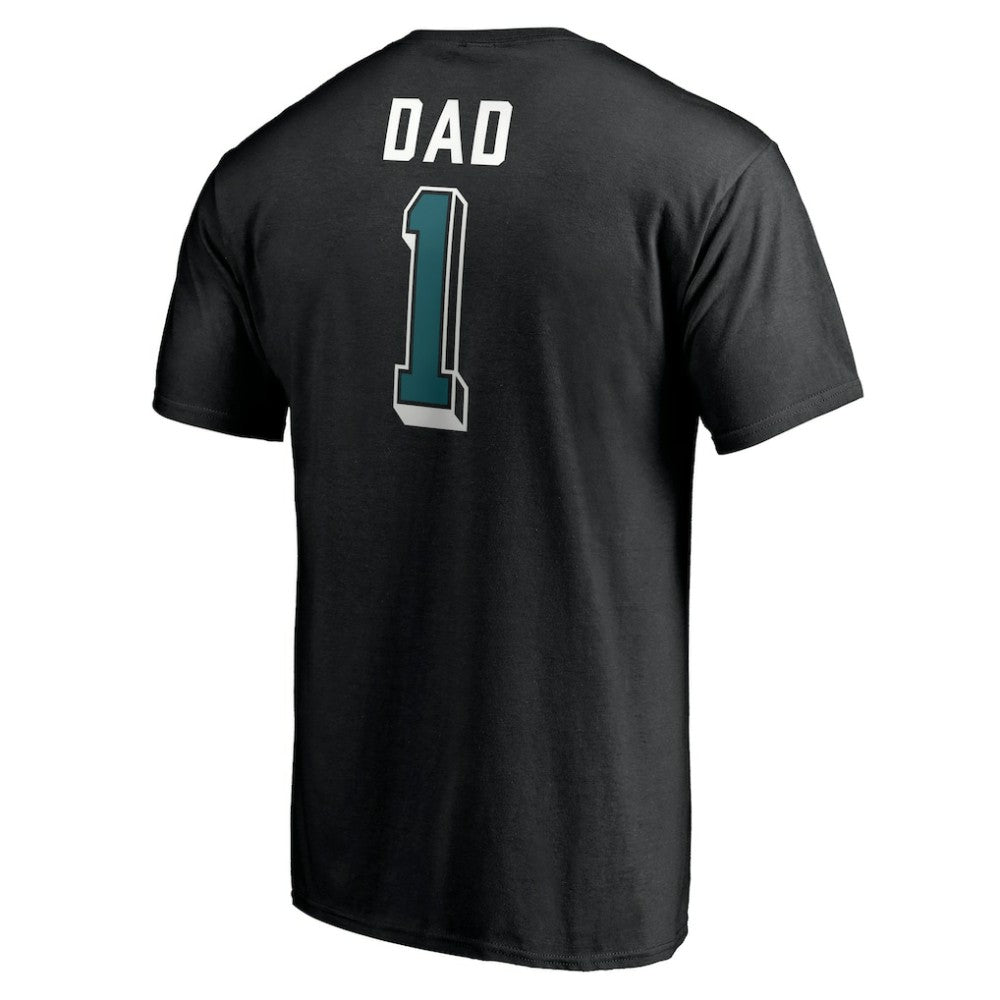 NHL San Jose Sharks Number One Dad Logo T-Shirt - Black