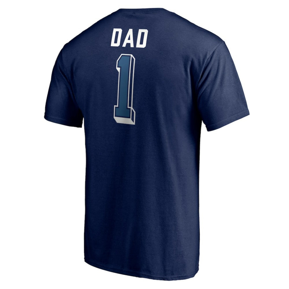 NHL Winnipeg Jets Number One Dad Logo T-Shirt - Navy