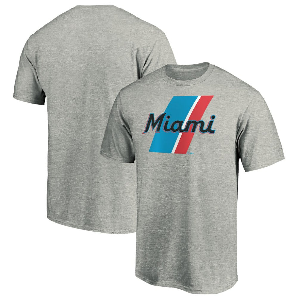 Miami Marlins Team Prep T-Shirt - Heathered Gray T-shirts