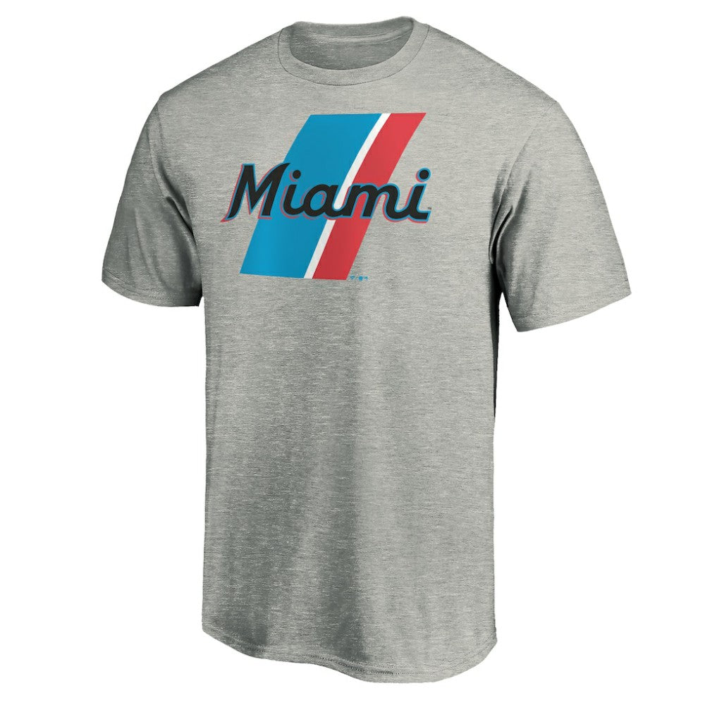 Miami Marlins Team Prep T-Shirt - Heathered Gray T-shirts