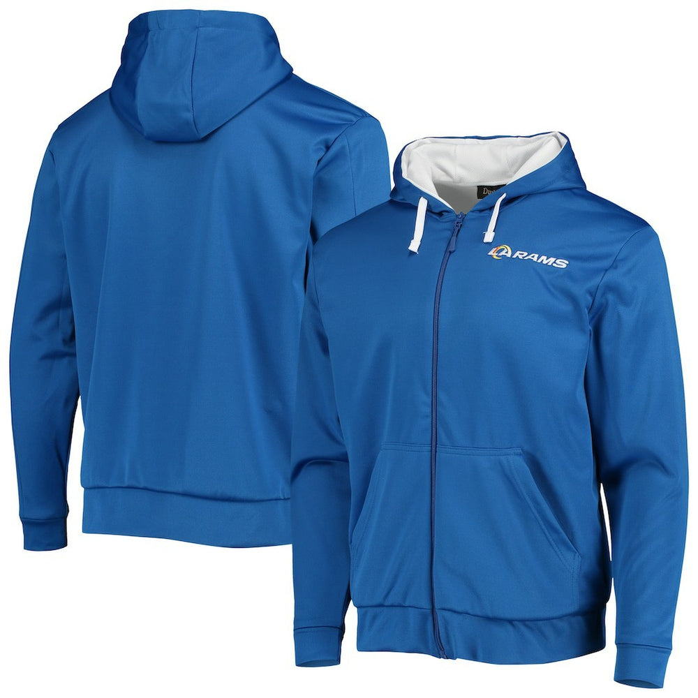 Los Angeles Rams Dunbrooke Apprentice Full-Zip Hoodie Royal/White