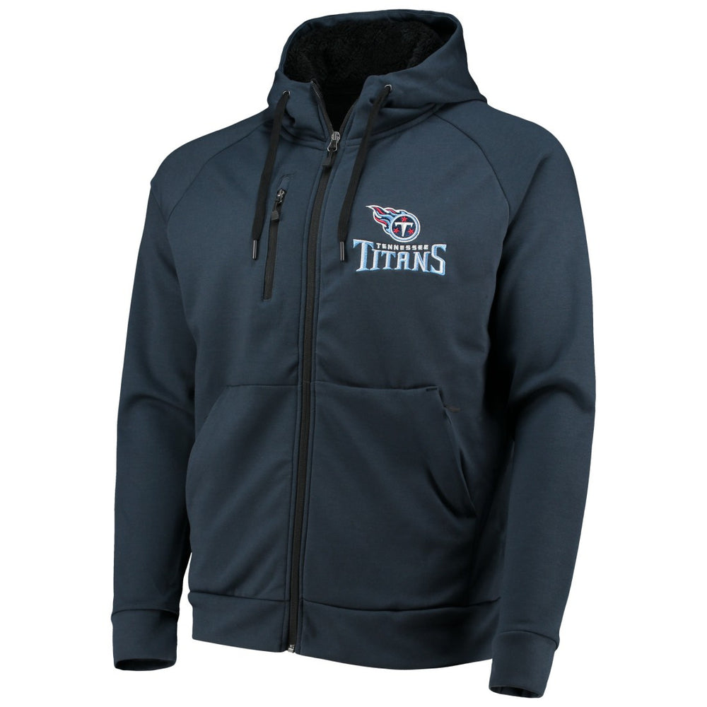 Tennessee Titans Dunbrooke Shag Tri-Blend Full-Zip Raglan Hoodie Navy