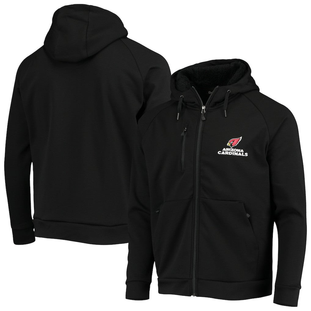 Arizona Cardinals Dunbrooke Shag Tri-Blend Full-Zip Raglan Hoodie Black