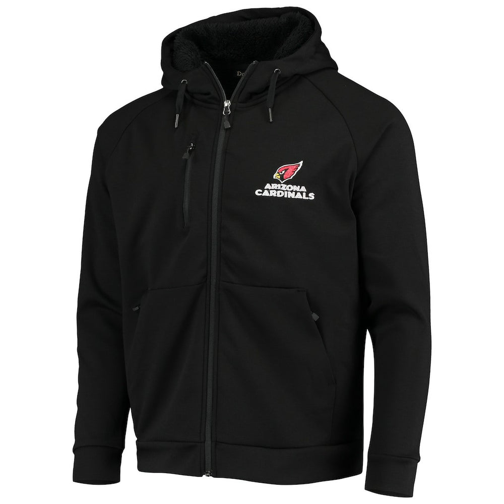 Arizona Cardinals Dunbrooke Shag Tri-Blend Full-Zip Raglan Hoodie Black