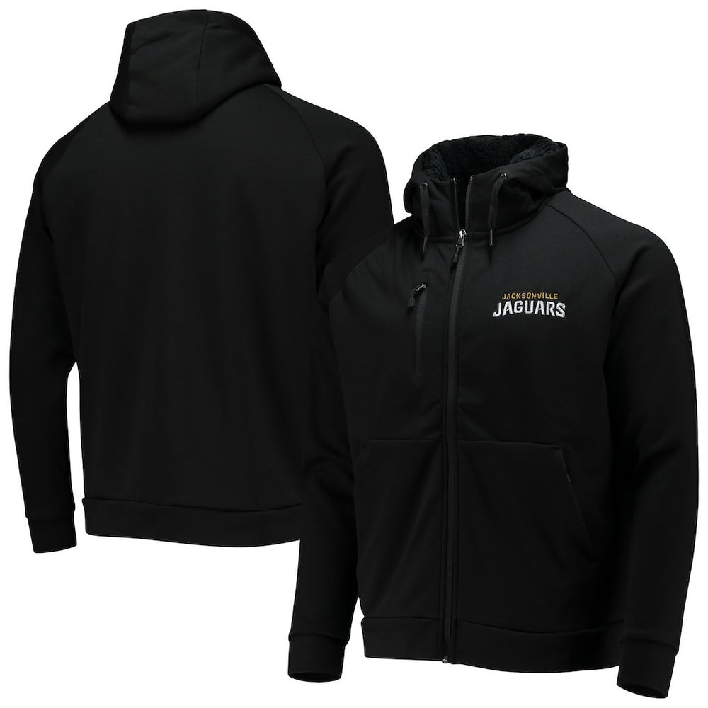 Jacksonville Jaguars Dunbrooke Shag Tri-Blend Full-Zip Raglan Hoodie Black