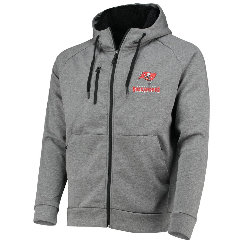 Tampa Bay Buccaneers Dunbrooke Shag Tri-Blend Full-Zip Raglan Hoodie Charcoal
