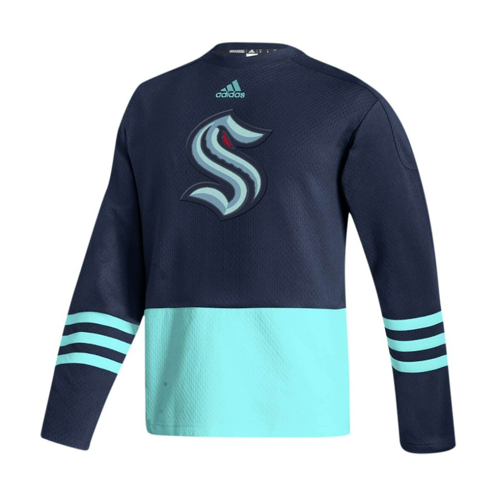 NHL Seattle Kraken adidas Logo AEROREADY Pullover Sweater - Deep Sea Blue