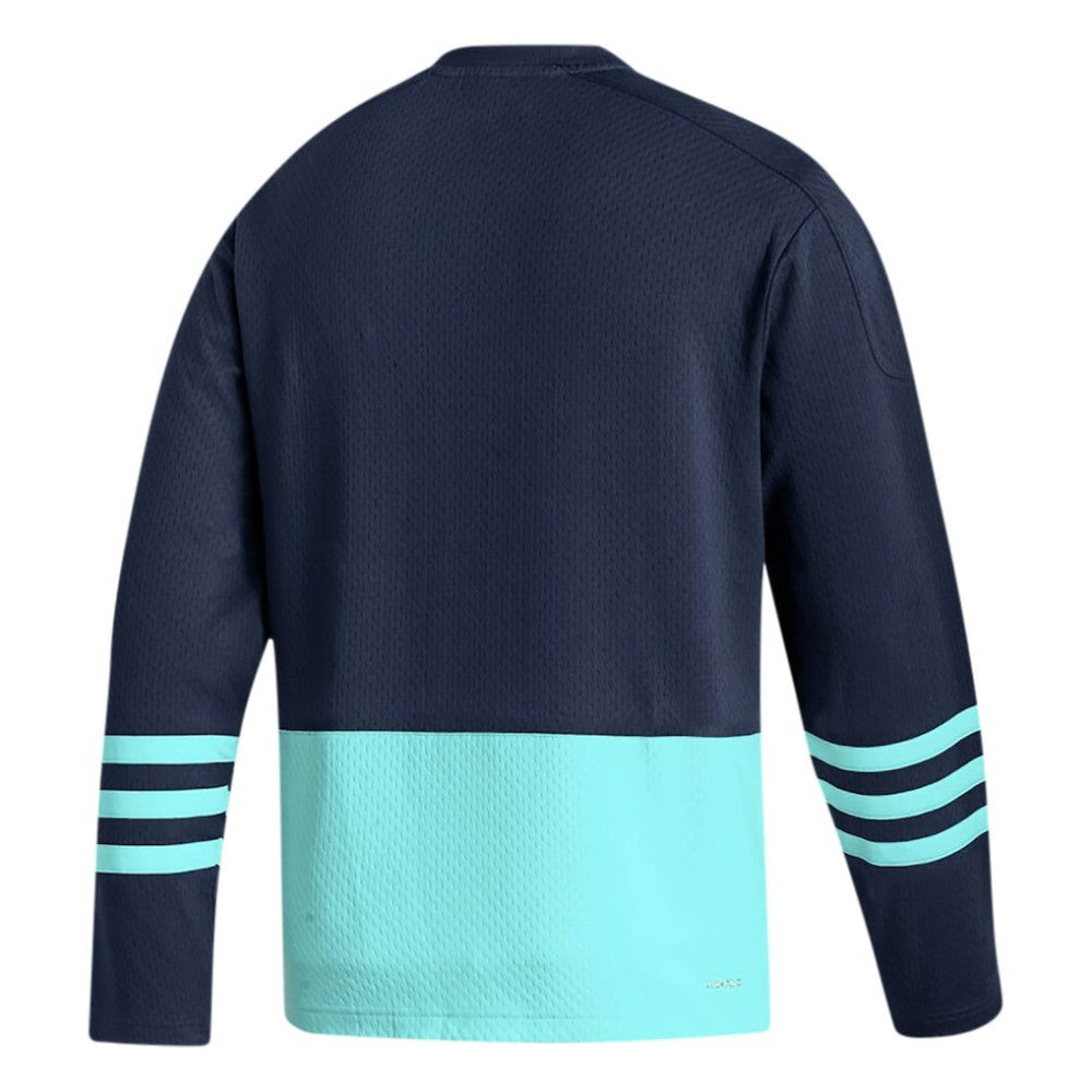 NHL Seattle Kraken adidas Logo AEROREADY Pullover Sweater - Deep Sea Blue