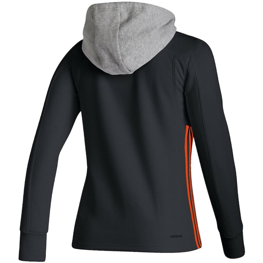 NHL Philadelphia Flyers adidas Women's Skate Lace AEROREADY Pullover Hoodie - Black