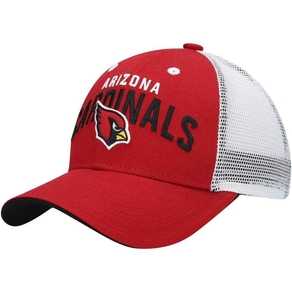 Arizona Cardinals Youth Core Lockup Adjustable Hat Cardinal/White