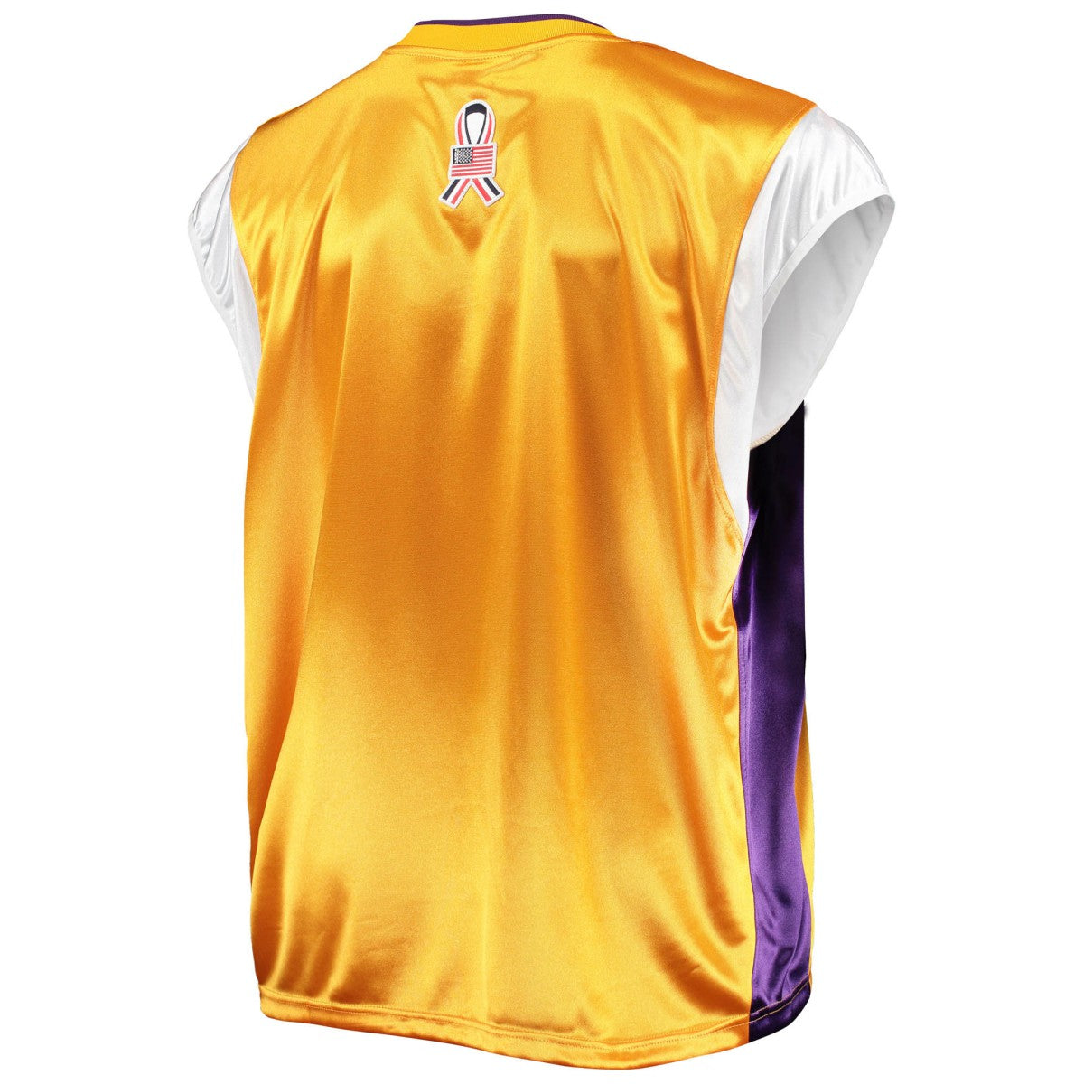 Los Angeles Lakers Hardwood Classics Big & Tall On-Court Shooting V-Neck Shirt Gold/Purple