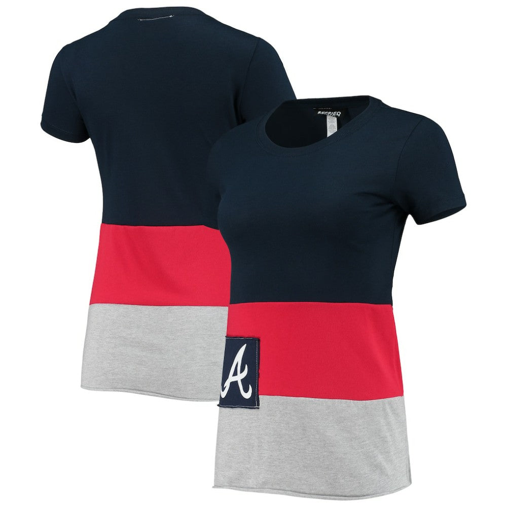 Atlanta Braves Refried Apparel Women's Sustainable Fitted T-Shirt - Navy T-shirts