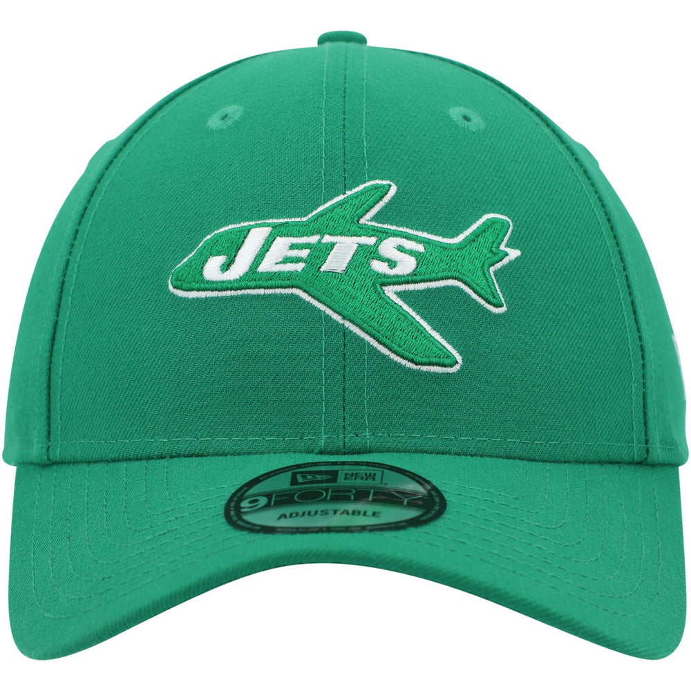 New York Jets New Era Plane The League 9FORTY Adjustable Hat Kelly Green