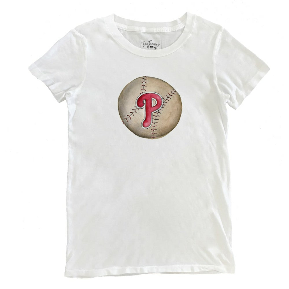 Philadelphia Phillies Tiny Turnip Women's Stitched Baseball T-Shirt - White T-shirts