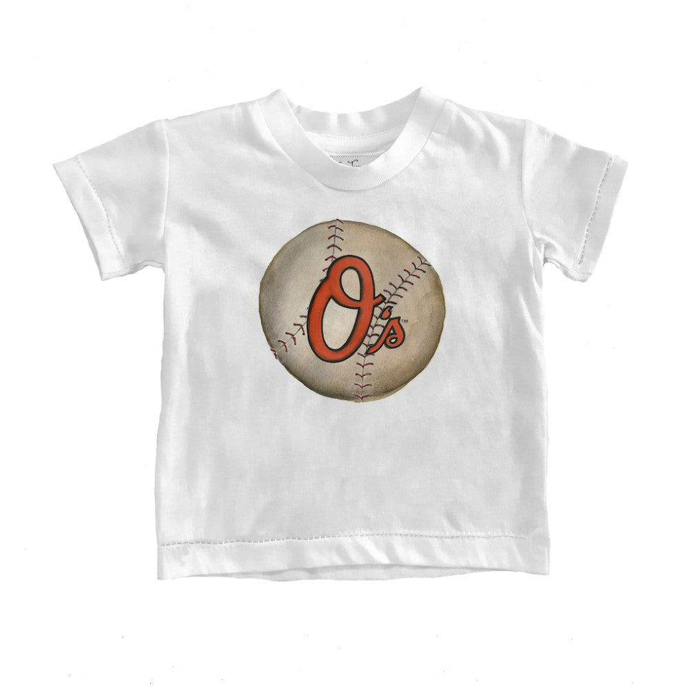 Baltimore Orioles Tiny Turnip Youth Stitched Baseball T-Shirt - White T-shirts