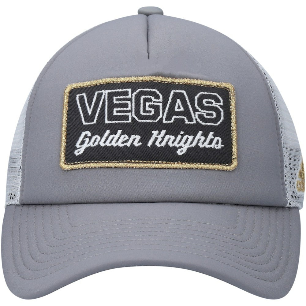 NHL Vegas Golden Knights adidas Locker Room Foam Trucker Snapback Hat - Gray/White