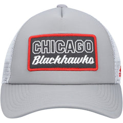 NHL Chicago Blackhawks adidas Locker Room Foam Trucker Snapback Hat - Gray/White