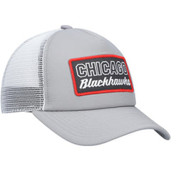 NHL Chicago Blackhawks adidas Locker Room Foam Trucker Snapback Hat - Gray/White